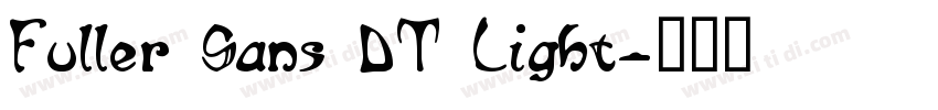 Fuller Sans DT Light字体转换